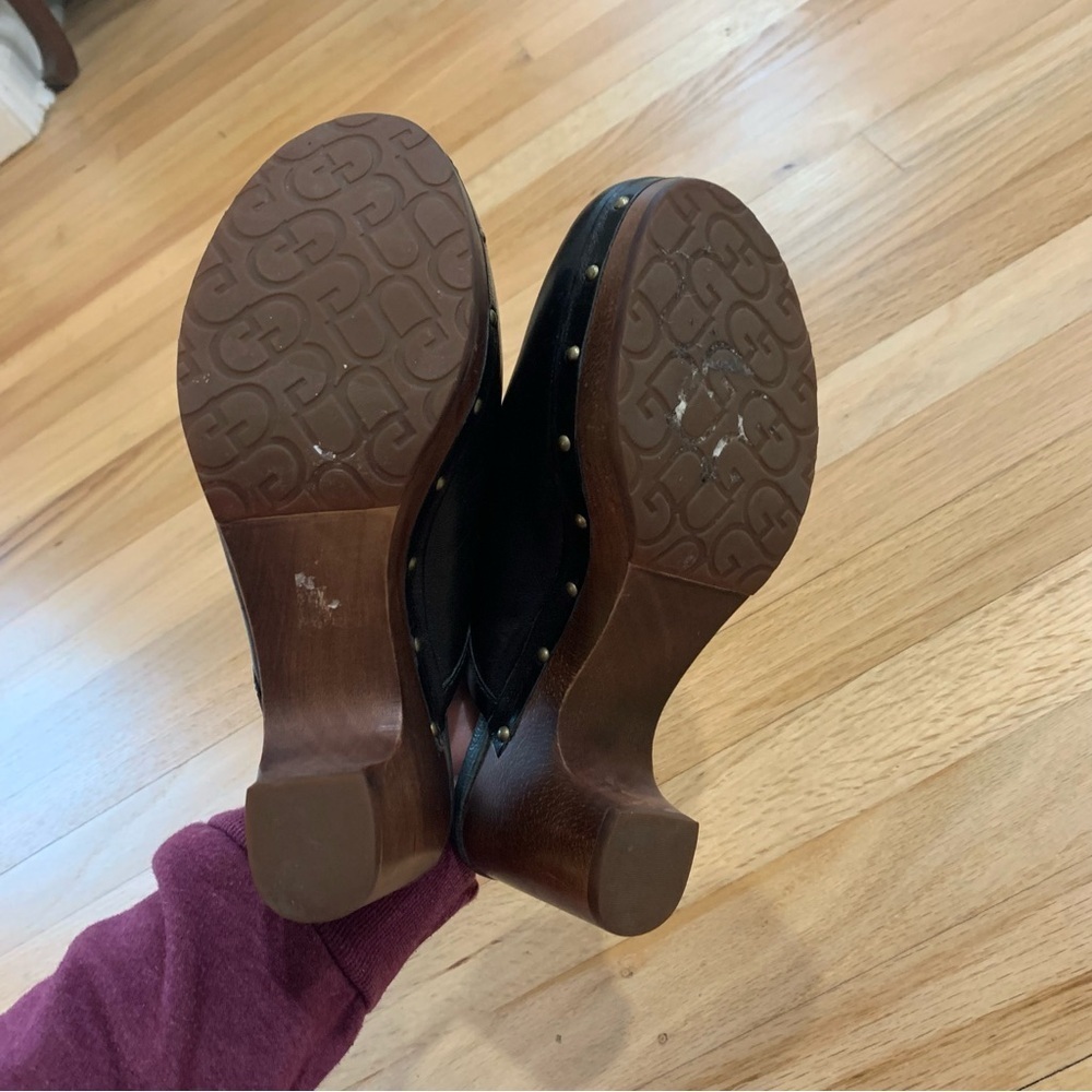 Ugg Abbie Studded Leather Platform Clog Mule US Size 6‎ Winter Fall Bohemian - Picture 8 of 10